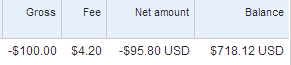 Balance $718.12 USD